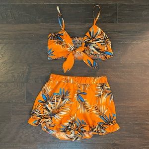 SHEIN Two Piece Tropical Set Size Large NWOT